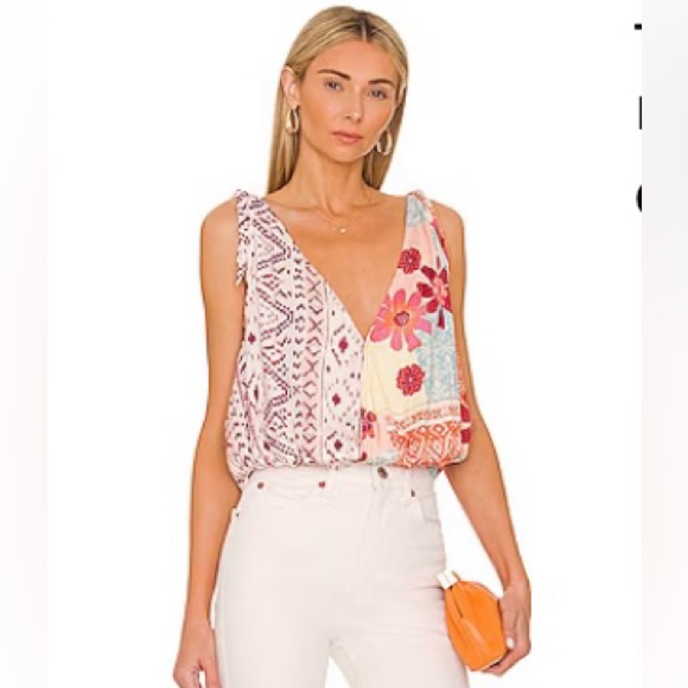 Free People Tied To You Tank in Tropical Combo Size M